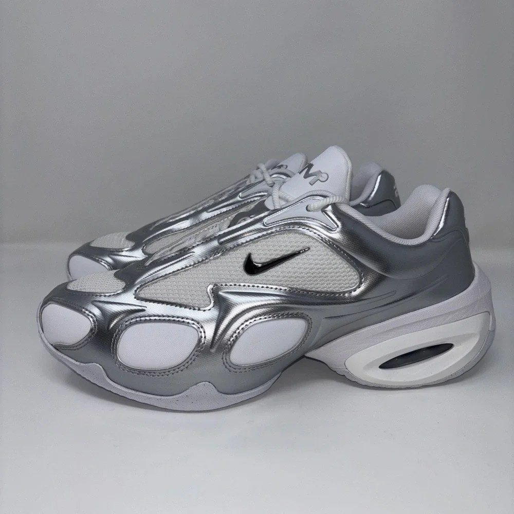 Nike Air Max Muse White Metallic Silver Sneaker FV1920-100 Women's Size 10